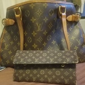 Auth. LV batignolles Purse and Sarah wallet